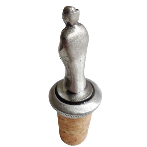 (Add a Gift Pouch) Count Dracula Vampire Pewter Bottle Stopper 2