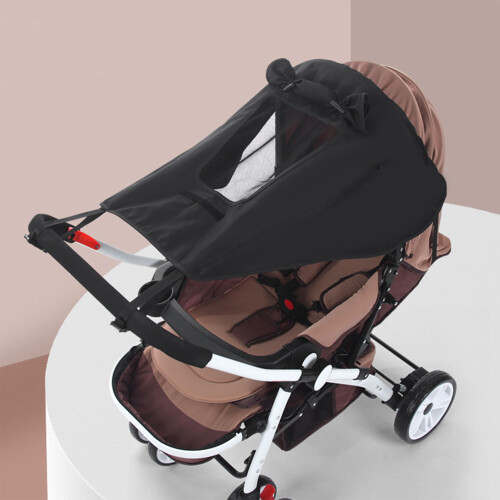 Universal Baby Stroller Awning Black UV Rainproof Canopy 2