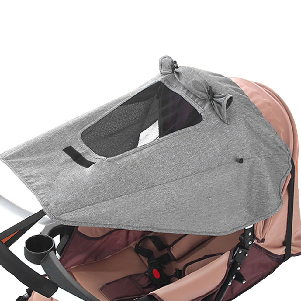 Universal Baby Stroller Awning Canopy Uv Rainproof Gray