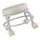 Beige Rolling Ottoman Footrest Stool with Quiet Wheels 13