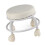 Beige Rolling Ottoman Footrest Stool with Quiet Wheels 9