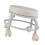 Beige Rolling Ottoman Footrest Stool with Quiet Wheels 11
