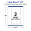 Avery Matte White Rectangle Labels with Sure Feed  4"""" x 5""""  200 Matte White Printable Labels 5
