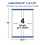 Avery Matte White Rectangle Labels with Sure Feed  5"""" x 3.5""""  400 Matte White Printable Labels 5