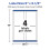 Avery Matte White Rectangle Labels with Sure Feed  5"""" x 3.5""""  200 Matte White Printable Labels 5