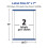 Avery Matte White Rectangle Labels with Sure Feed  5"""" x 7""""  200 Matte White Printable Labels 5