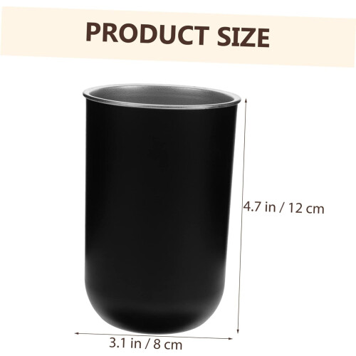 Stainless Steel Toothpaste Holder Bathroom Cup Black X 3 Pieces 12X8CM 1