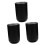 Stainless Steel Toothpaste Holder Bathroom Cup Black X 3 Pieces 12X8CM 1