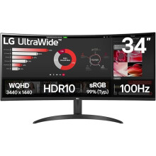 34 inch, LG Electronics Curved UltraWide Monitor 34WR50QK VA Panel