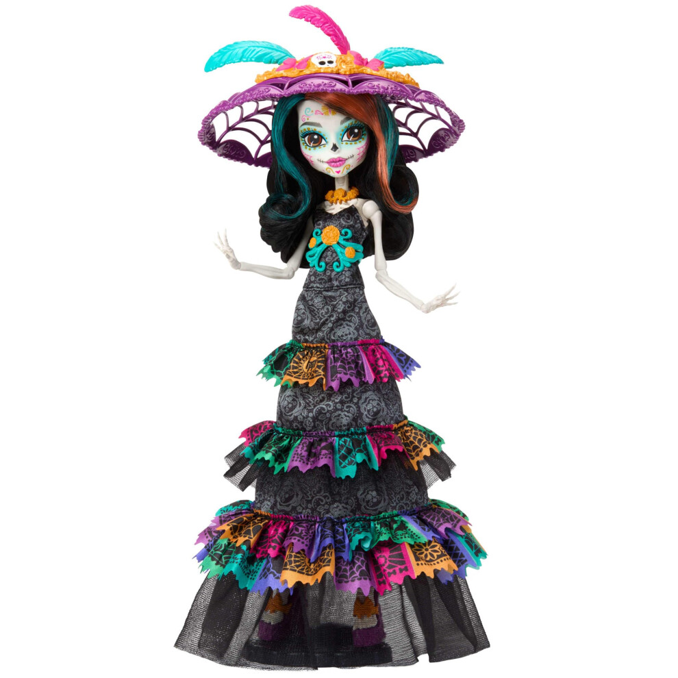 Monster High Howliday - Skelita Calaveras DíA De Muertos 2024, Bambola Da Collezione Con Cappello La Catrina E Abito Papel Picado, Confezione Da Esporre, Giocattolo Per Bambini, 6+ Anni, HXH99-image