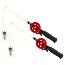 Easy to use 2 pieces plastic crab fishing rods for children, perfect for crabbing and shrimp fishing
