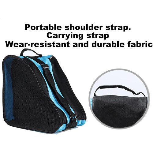 Ice Skate Storage Bag,,,, Adjustable, Blue 2