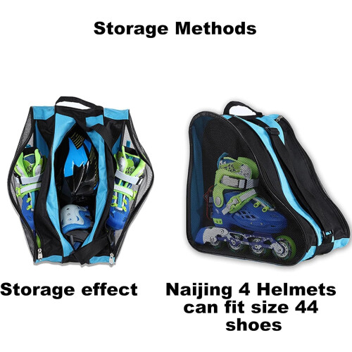 Ice Skate Storage Bag,,,, Adjustable, Blue 1