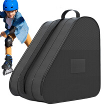 Ice Skate Bag, Breathable Skate Bag, Adjustable Strap, Roller Skate Storage Bag, Black