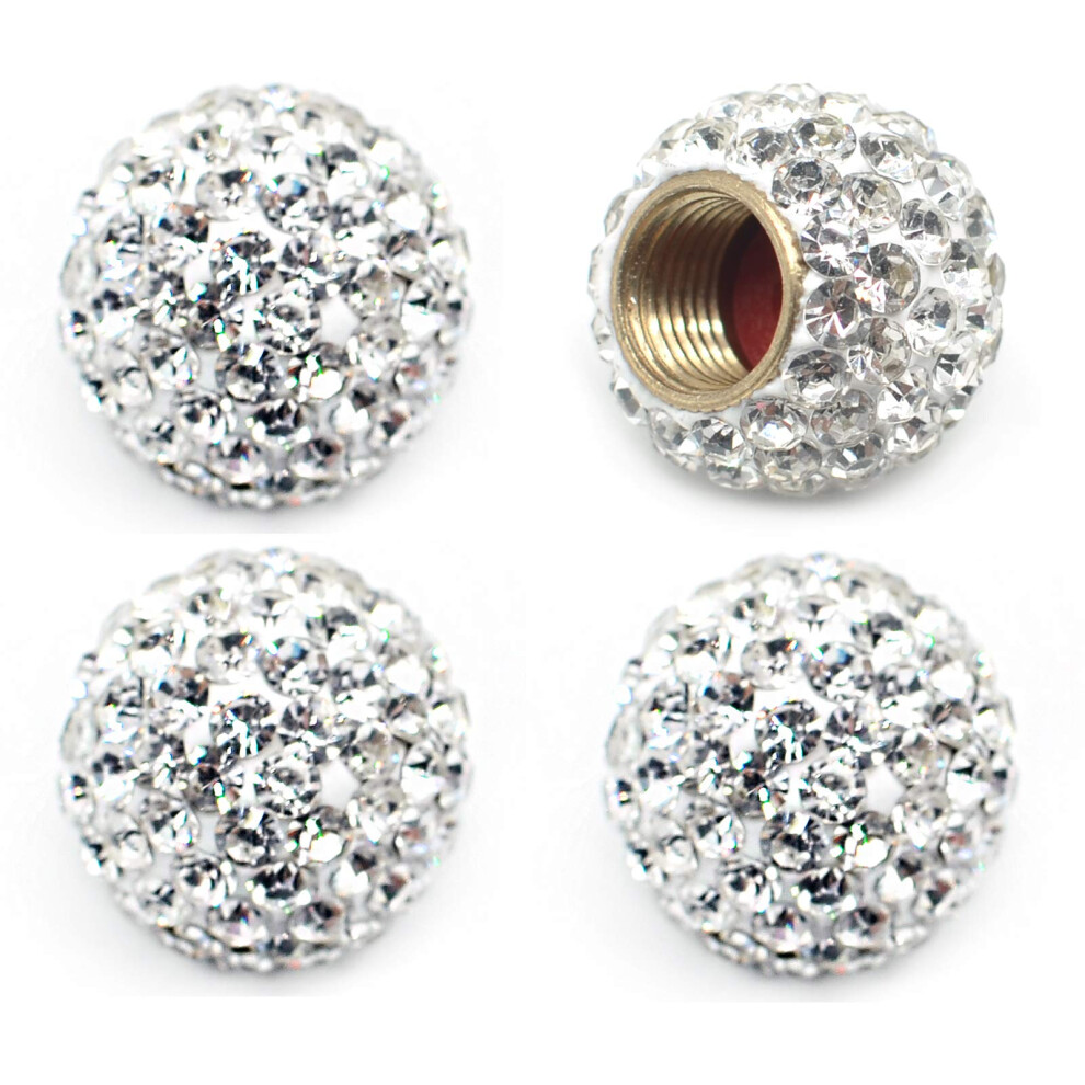 Car Wheel Tire Valve Caps  4 Pack Crystal Rhinestone Car Tire Wheel Va-image-OPC-PFM6DH9-NEW