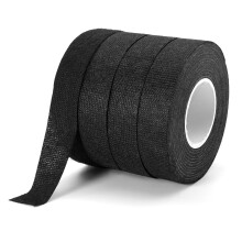 4 Rolls Car Fabric Tape, Black Adhesive Tape, 19 mm x 15 m, HeatResistant Insulation Tape