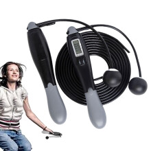 Jump Rope Counter, Digital Counting Skipping Ropes, Design, Adjustable Length, Black