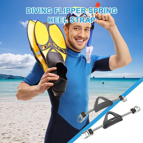 Scuba Diving Fin Spring Heel Strap  Stainless Steel Adjustable Buckle  Quick Release 1