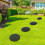Outdoor Pathway Stepping Stones, 4 Resin Pathway Stones with Ground Stakes 2