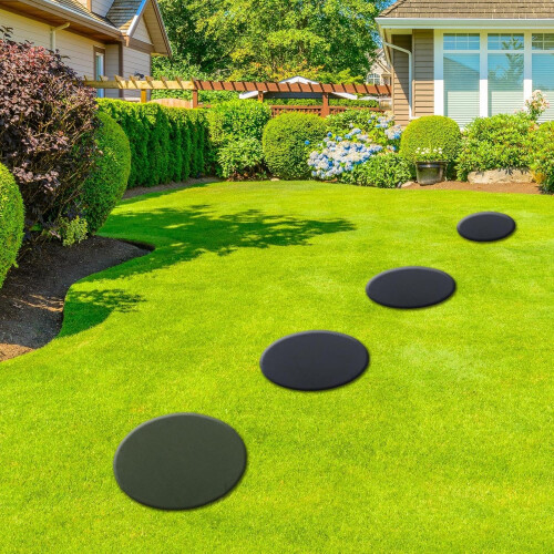Outdoor Pathway Stepping Stones, 4 Resin Pathway Stones with Ground Stakes 1