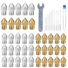 40pcs 3d Printer Nozzles Parts Mk8 0.4mm for Cr-10 Ender3 Series Set