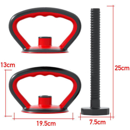 2 Adjustable Kettlebell Handles for Weight Plates, NonSlip Handle, Connecting Bar 2