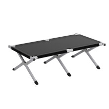 OutdoorCampingKlappbett, Schwarzes CampingKlappbett, Klappfunktion, Leicht Zu Tragen