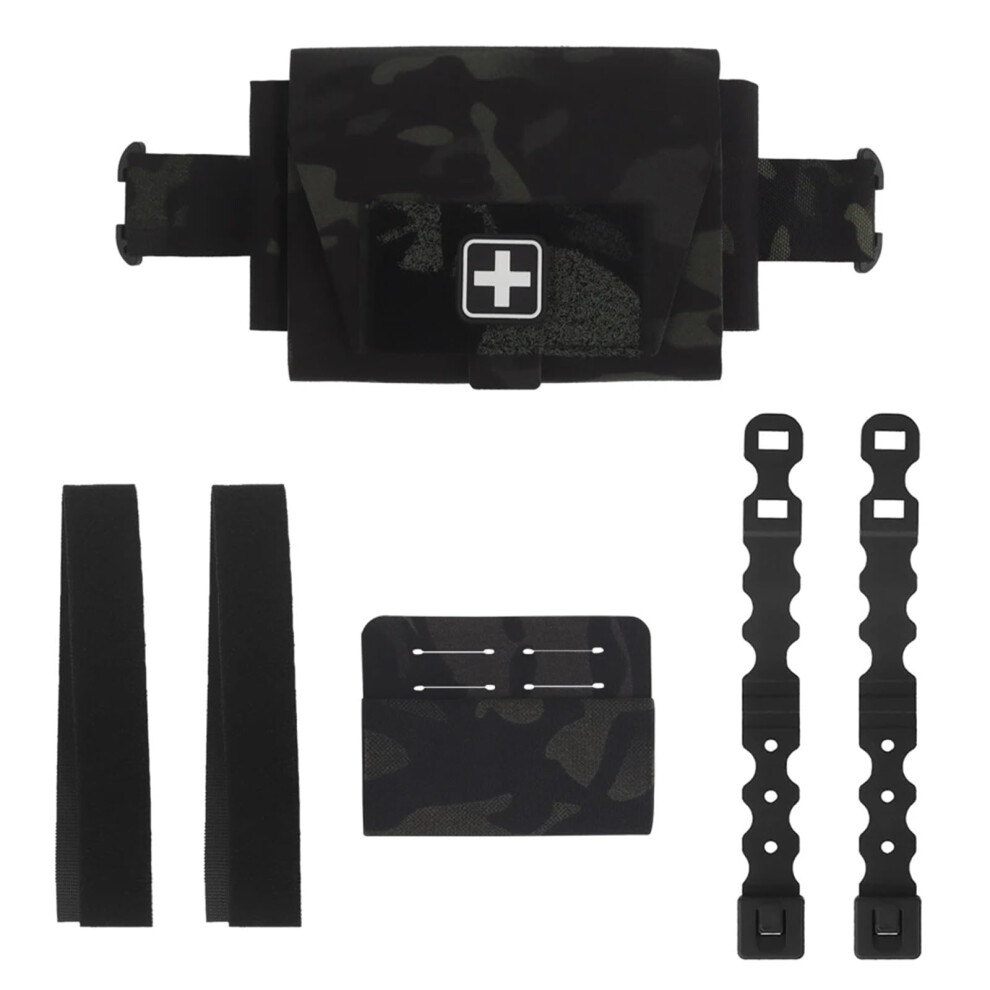 2in1 Micro IFAK Medicine Bag with Tourniquet Holder Small Compact Molle First Aid Kit Bags for Tactical Trauma Belt MCBK