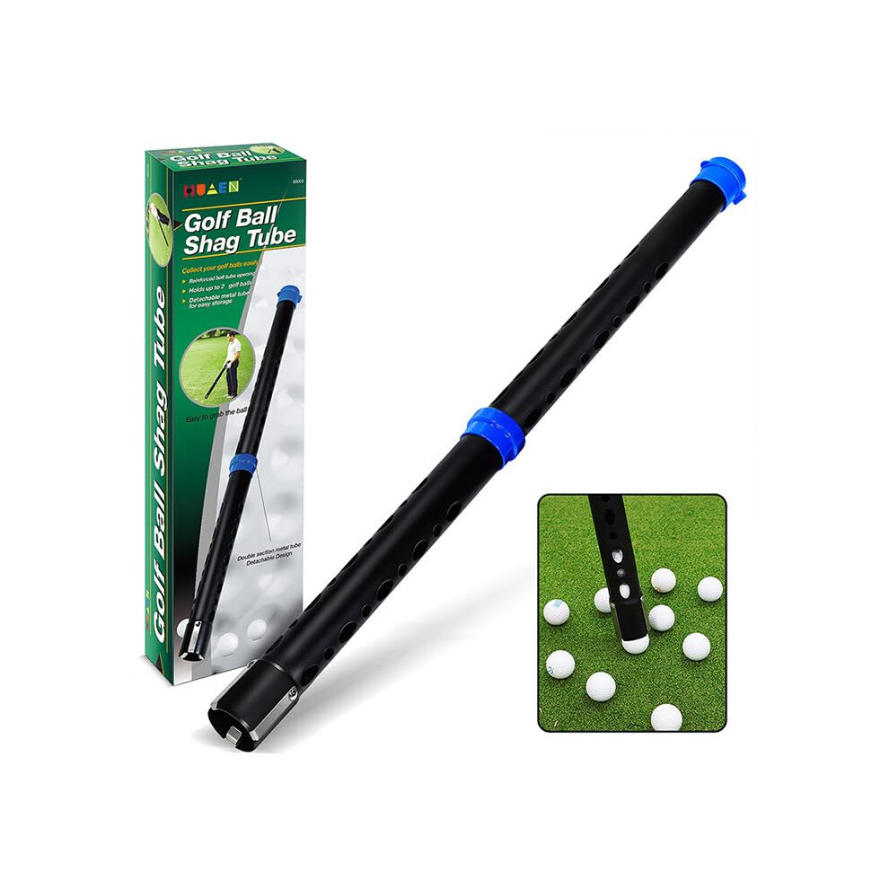 Golf Ball Picker Top Aluminium Alloy Golf Ball Retriever Shag Tube, Golf Ball Shagger Holds 20 Golf Balls Retriever Tool Golf Ball Collector, Black-image-OPC-PJ2JBZ9-NEW