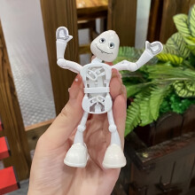 (white) 1pc of a Wind-Up Toy Robot That Dances, a Quirky Split Toy, a Creative Wind-Up Dancing Split Toy, a Mini Dancing Robot Wind-Up Toy