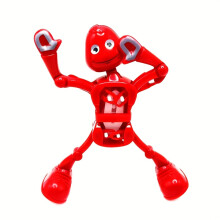 (Red) 1pc of a Wind-Up Toy Robot That Dances, a Quirky Split Toy, a Creative Wind-Up Dancing Split Toy, a Mini Dancing Robot Wind-Up Toy