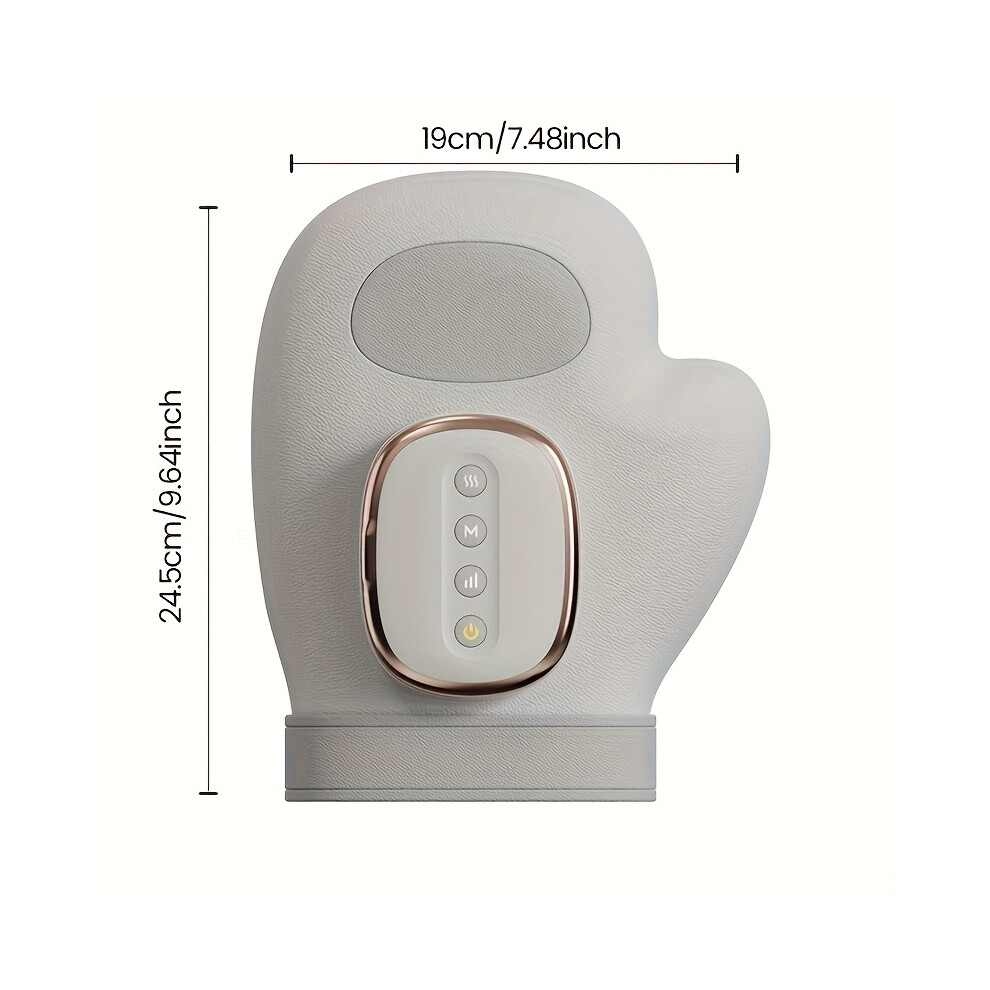 Closkye (White) [Heating Hand Massager] Rechargeable Hand Massager With Heating And Air Pressure Massage Features | Unisex White