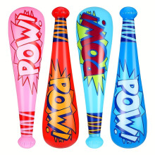 (POW Baseball Bat) Pack of 4 Inflatable Baseball Bat Toys, Simulated Inflated POW Baseball Bats for Halloween, Christmas Event & Party Supplies
