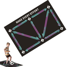 Football Footstep Training Mat 60x90cm for Dribble Training NonSlip Kids