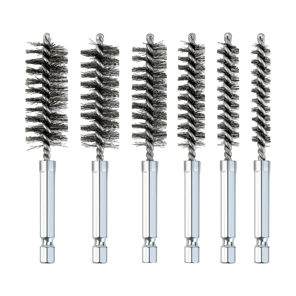 Hex Shank Twisted Wire Drill Brush Hard Bristle Tool For Removing Burrs, Paint, Sta 6276012977850