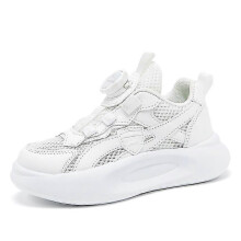 (28,White)Kids Running Shoes Lightweight Breathable Walking Shoes Athletic Fashion Sneakers 3E1722