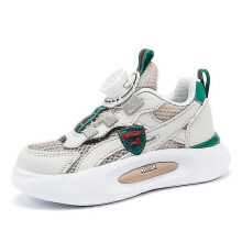 (39, Khaki) Kids Running Shoes Lightweight Breathable Walking Shoes Athletic Fashion Sneakers 3E1722
