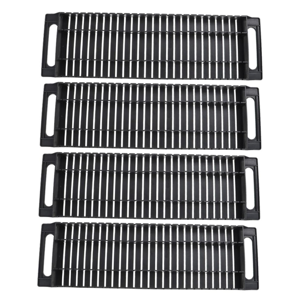 4 Pieces Antistatic Rod Stand Circuit Board Rail Holder Circuit Board Holder For Soldering Storage Of Circuit Board Holders Shelf Board Plastic Black 6276012978888