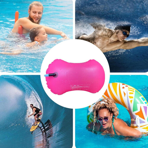 Swimmer dry bag, Float for Safe Swim Training  Light high visibility Pink 2