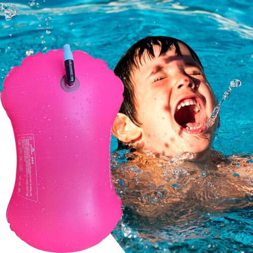 Swimmer dry bag, Float for Safe Swim Training  Light high visibility Pink 1