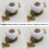 Kelier Retro Ceramic Cabinet Knobs [4 Pack] Vintage Antique Drawer Knobs with Bronze Backplate Cabinet Pull Handles for Kitchen/Dresser/Cupboard/Wa 5