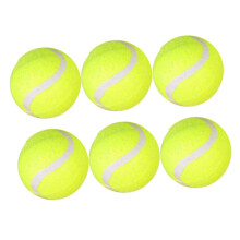Pack of 6 Normal Tennis Balls, High Elasticity, Yellow