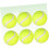 Pack of 6 Normal Tennis Balls, High Elasticity, Yellow 5