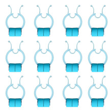 Pack of 12 Nose Stop Clips Blue Plastic Foam Nose Clips Swimming Nose Clip Nosebleed Stopper for Accident or Emergency Condition Emergency Accident