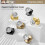 CLCTK Crystal Door Knobs Interior Vintage Passage Glass Door Knobs Matte Black Door Knobs for Hall Closet 1 Pack 5