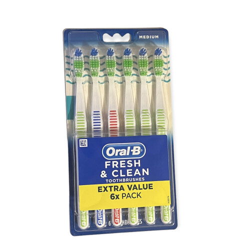 Oral-B Oral-B Toothbrushes Fresh & Clean Medium 6 Count 6 Count