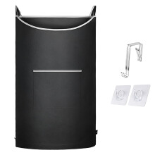 KINGSUSLAY 36""""x 22"""" Wiszacy kosz na pranie XL Czarny wiszacy kosz na pranie z duzym otworem nad drzwiami i wiszacym workiem na pranie (czarny)