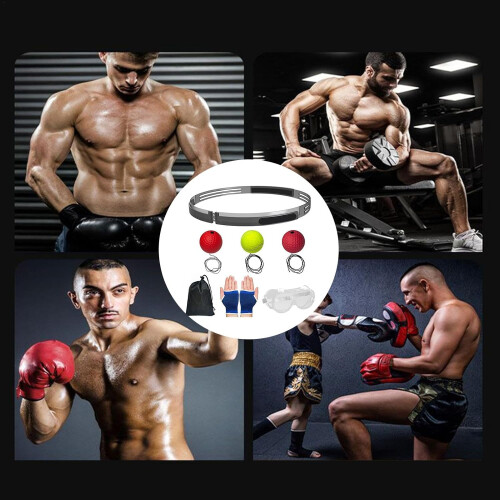 Boxing Reflex Headband Set, Interactive Punching Ball for Speed Training 2