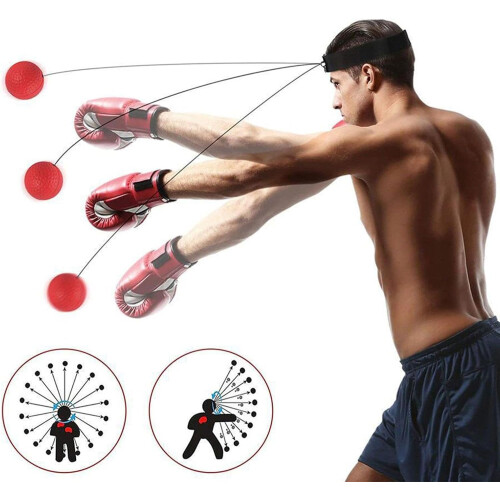 Boxing Reflex Headband Set, Interactive Punching Ball for Speed Training 1