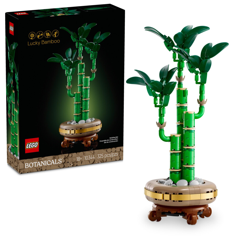 LEGO Botanicals Lucky Bamboo Building Set - Artificial Plant for Indoor Home D?cor  Adults Ages 18+ - Fake Plant Decoration for Table  Desk  Office -